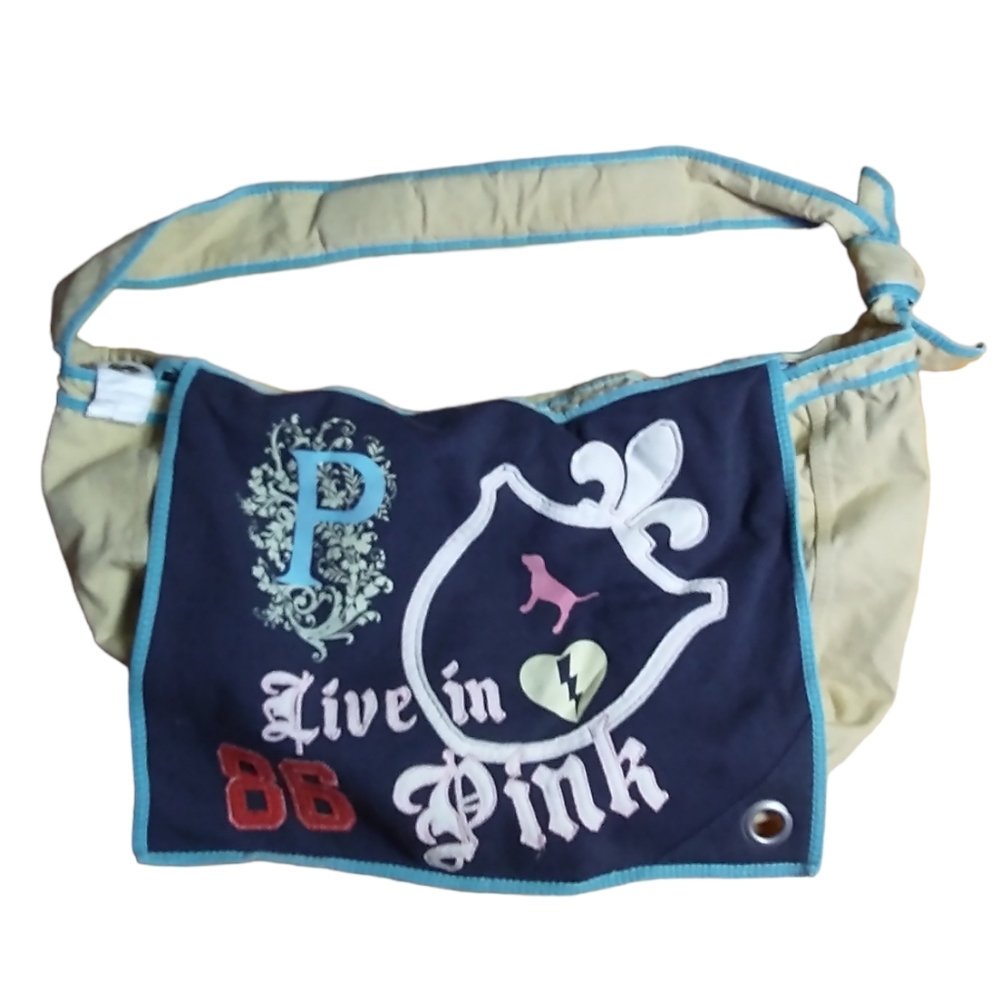 Pink Victoria's Secret Canvas Weekend Bag
